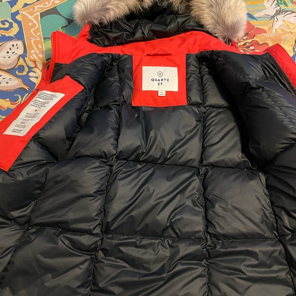 New QUARTZ CO. Kay Coyote Fur Down Jacket - Picture 7 of 14